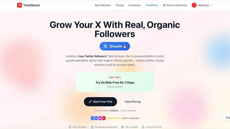 Tweetboost application interface and features